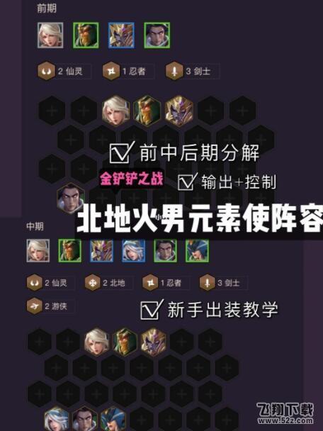 金铲铲之战北地火男阵容搭配攻略_52z.com 金铲铲之战北地火男阵容搭配攻略_52z.com