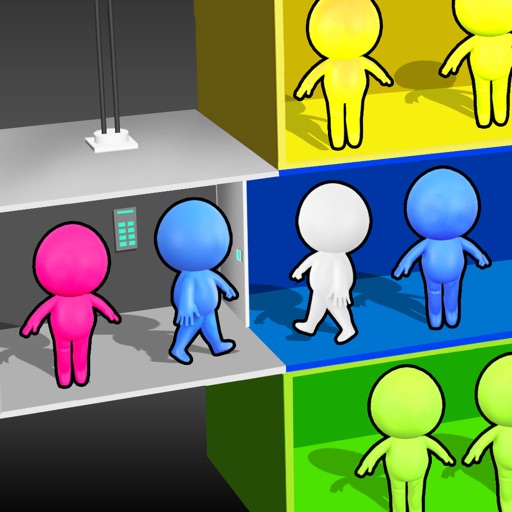 疯狂换乘 - 小人颜色排序 电梯模拟器