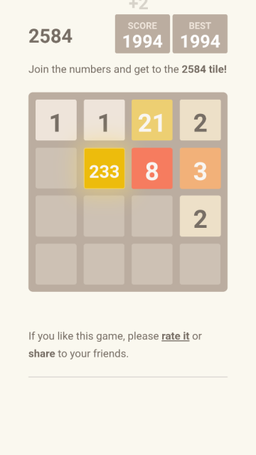2048斐波那契游戏 2048斐波那契游戏